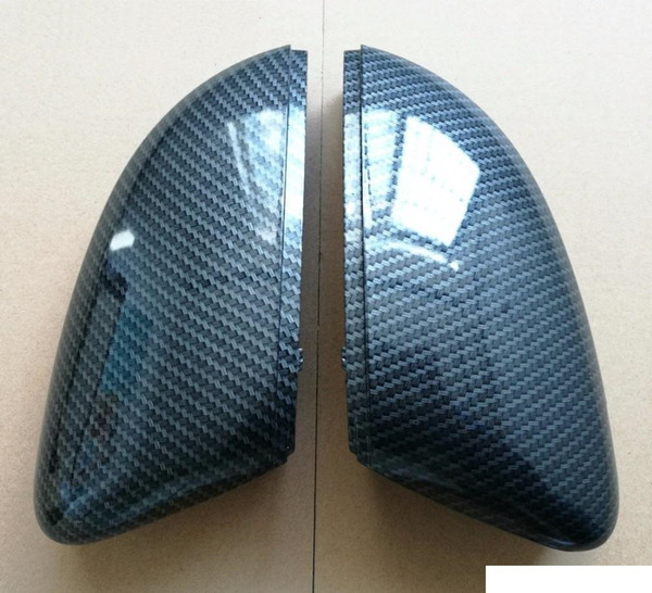 for Polo 6R 6C Side Door Wing Mirror Cover Replacement caps (carbon look) fit VW Polo 2009 2010 2011 2012 2013 2014