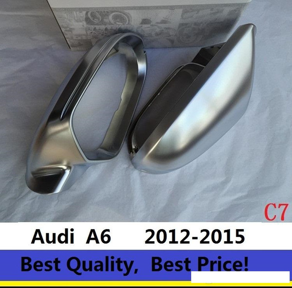 Rearview Mirror Case Side Mirror Chrome Matt Cover For Audi A6 C7 2012-2016 One Pair