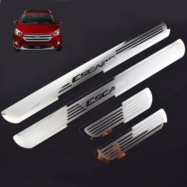 Car Door Sills for Ecape 2017 Stainless Steel Door Sill Scuff Plate for Ford ESCAPE 2014-2017