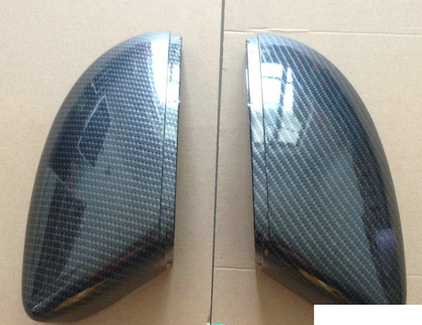 for Scirocco Passat B7 EOS (Carbon Effect) Side Wing Mirror Covers Caps fit VW Replace Case shell