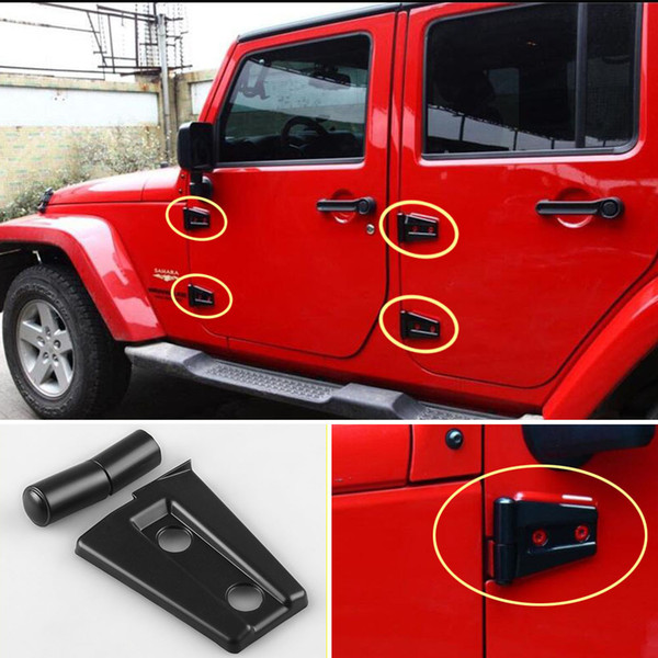 8PCS/Set Door Hinge Cover For Jeep Wrangler JK Unlimited 4Door 2007- 2017