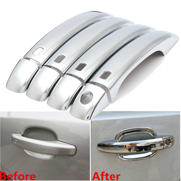 8 Pcs/Set Chrome Car Door Handle Cover Exterior Trim ABS for Audi Q5 2009-2013 A4 B8 S4 A5 2008-2011