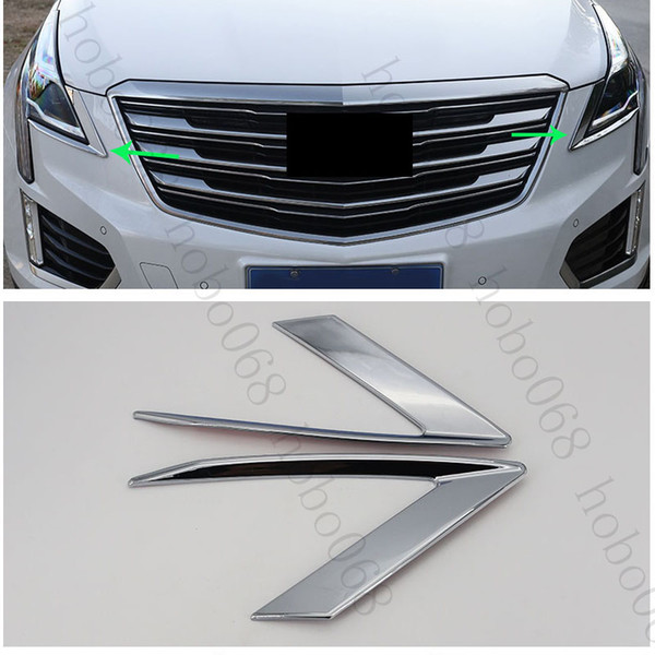 2pcs /LOT Car Auto ABS Front Eyebrow lights Cover Trim Frames For Cadillac XT5 2016 diy