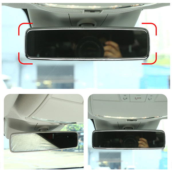 Chrome Interior Rearview Rear View Mirror Cover Trim Frame for Mercedes Benz E Class E200L E300L E320 2016 - 2018