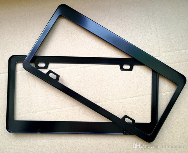 2PCS/lot American Canada Standard Stainless Steel Car License Plate Frame Universal Use For BMW AUDI BENZ Chevrolet Ford VW Toyota Honda