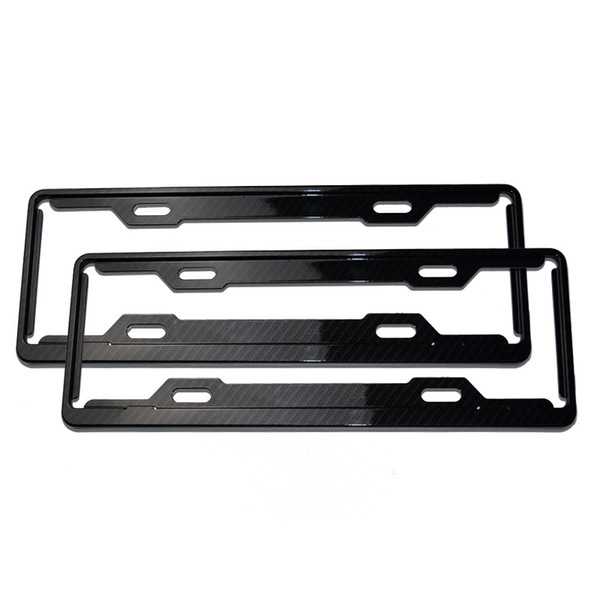 New License Plate Frame Imitation Carbon Fiber Coated Car Plate Can Be Customized Logo.