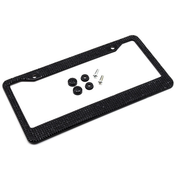 Cross-border Amazon stainless steel license plate frame license plate frame US regulations diamond plate frame modified car supplies