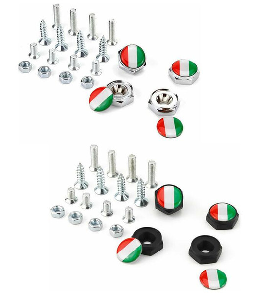 Suitable for Car Trunk Special Modified Italy Italian Flag License Plate Screw Licence Anti-Theft Screws Car Licence Solid Seal Screw