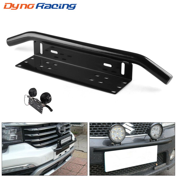 Car number plate Offroad Front License Number Plate Bracket Frame Holder Light Bar Mount Bumper For SUV Truck Vehicle