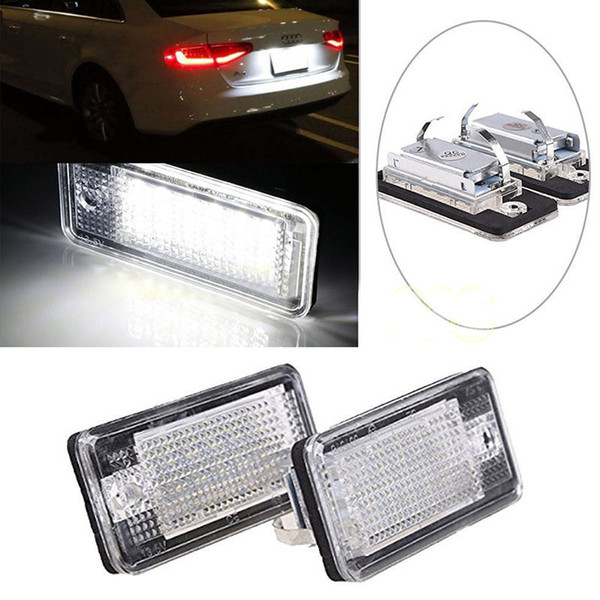 2Pcs 18 LED Error Free License Plate Light Lamp For Audi A3 A4 B6 B7 A6 A8 Q7 A5