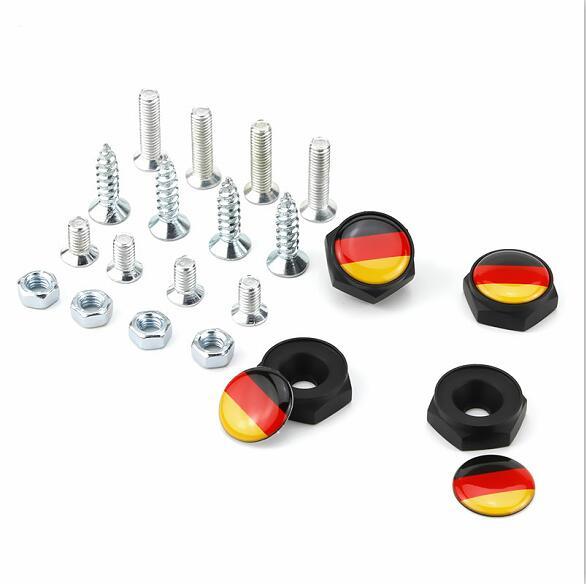 Suitable for Car Trunk Special Modified Germany Flag License Plate Screw Licence Anti-Theft Screws Car Licence Solid Seal Screw