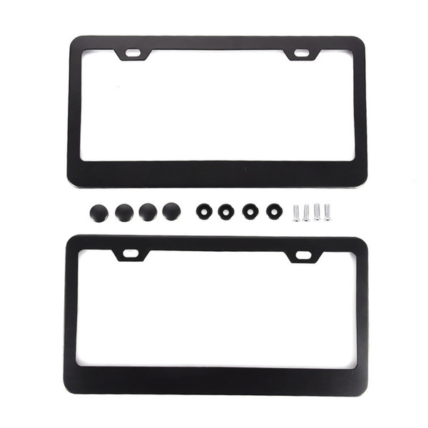 2PCS/Pack Exquisite American Standard Aluminum Alloy 2-hole License Plate Holder License Plate Frame