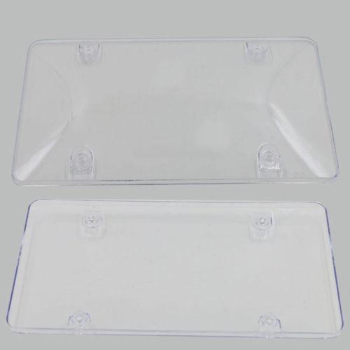 Free shipping 2pcs/lot Clear License Plate Cover Frame BUG Shield Plastic Protector for US Car Tag