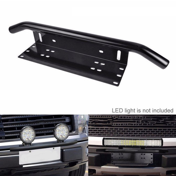 Easy Installation License Number Plate Frame Holder Light Bar Mount Front Bumper For Offroad Truck Vehicle Plate Bracket