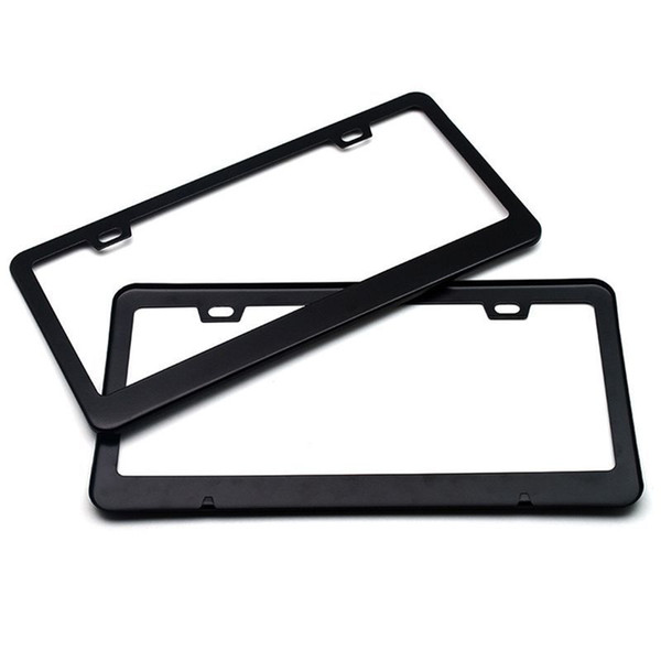 Hot Sale Square hole black American standard license plate frame license plate frame stainless steel license plate frame Auto Truck Vehicles