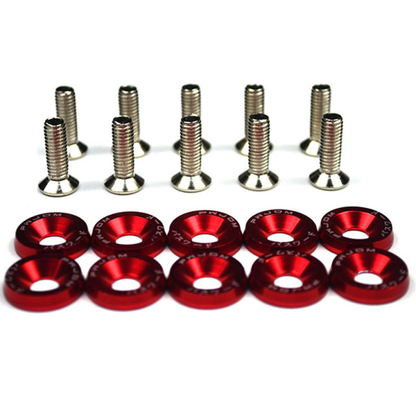 10pcs Password jdm style M6 x 20 Colorful License Plate Bolts Auto Accessories Modification Fender Washer Design Car Accessories