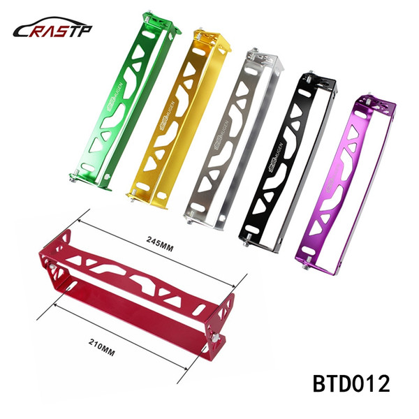 RASTP - Mugen Car Universal Aluminum Adjustable Rotating Number Plate Auto License Plate Frame License Plate Holder RS-BTD012