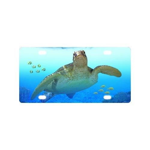 Personalized Artistic Sea Turtle Strong And Durable Aluminum Car License Plate 12