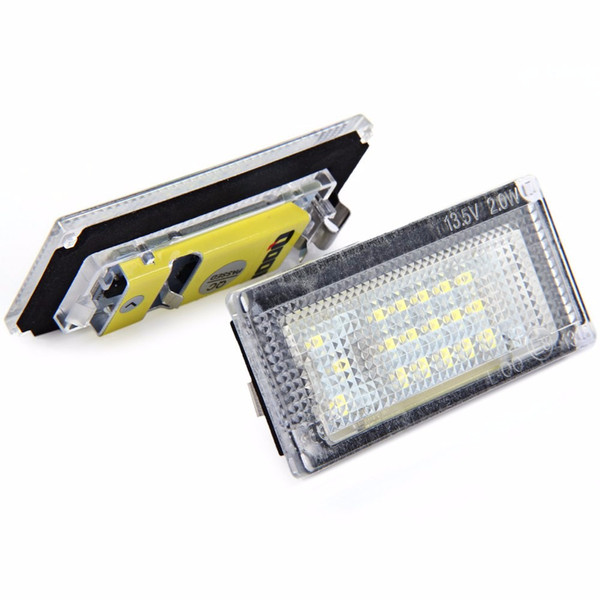 2pcs/LOT 12V SMD 3528 White Light 18 LEDs License Plate Lamp for BMW MINI COOPER S R50 R52 R53 1996 - 2006 Auto License Plate Light