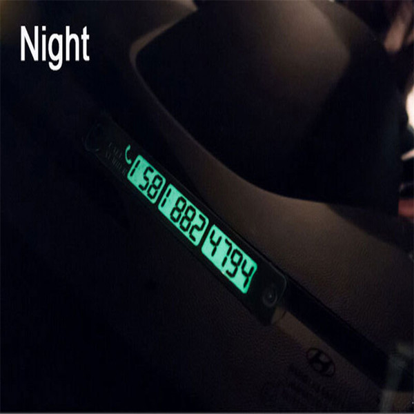 100Pcs/Lot Creative Night Light Sucker Plate Car Phone Number Card Temporary Car Parking Card