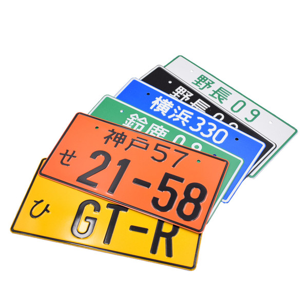 New Racing Japanese Style License Plate JDM Style Aluminum License Number For Universal Car