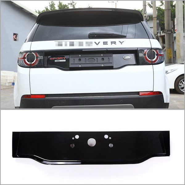 1pc Gloss Black Rear Tail License Decoration Frame Cover Trim For Discovery Sport 2015 2016 2017