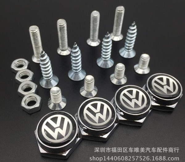 Styling GTI License Bolts Car Logo License Plate Frame Screws Universal for VW Golf Passat CC Bora Jetta Polo Tiguan Touran