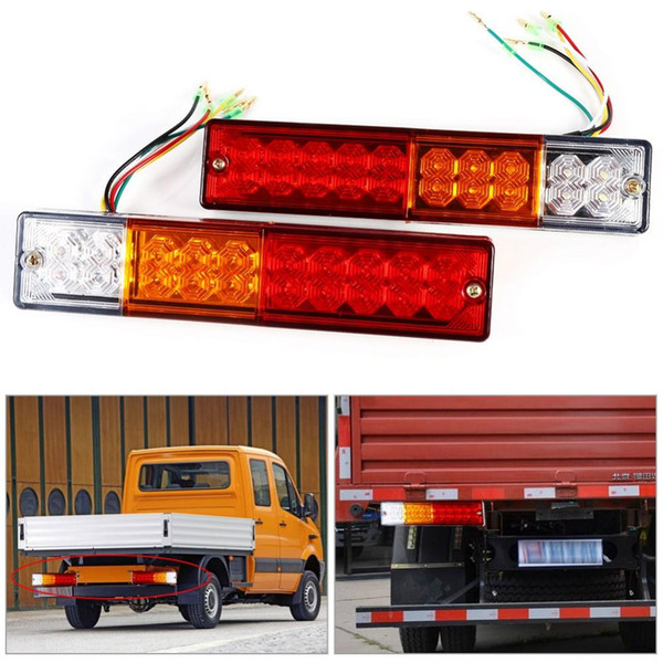 2pcs 12V/24V Trailer Lights LED Stop Rear Tail Brake Reverse Lights Turn Indiactor ATV Truck Caravan aanhanger led verlichting