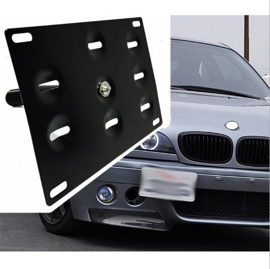 Car/Auto Double/Single Adapter Front Bumper Tow Hook License Plate Mounting Bracket Holder Fit For BMW 3 5 6 X MINI Mazda Audi A4 2010-2015