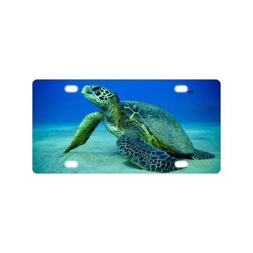 New Arrival! Sea Turtle Sitting Strong And Durable Aluminum Car License Plate 12