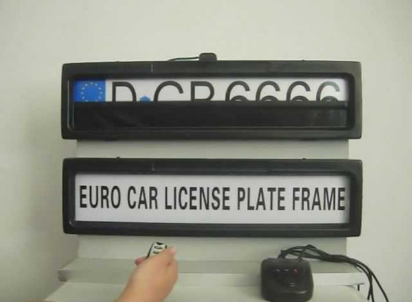 Free shipping-Euro car licence plate frame personality license plate frame removable cars Curtain Closed Plate 530*135*25mm