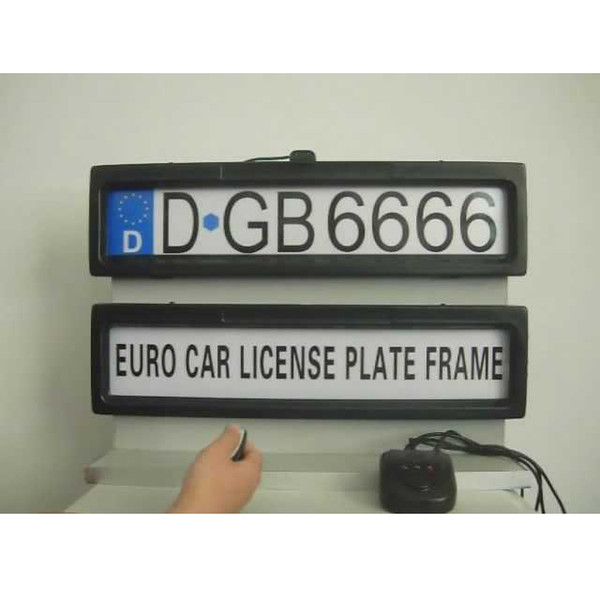 Free shipping Auto black steel Licence Plate Frame front and rear two pcs a set license plate frame Stealth Remote car Privacy Cover