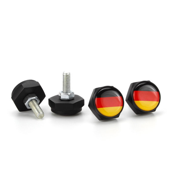 Germany Flag Automobile Exterior Decoration Anti-theft Screw Plate Frame Sealing Screw License Plate Frame Screw License Plate Bolt