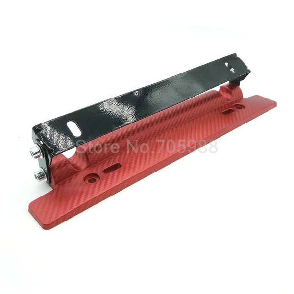 RED Racing adjustable number License Plate Relocator Frame Bracket Hold Carbon Fiber