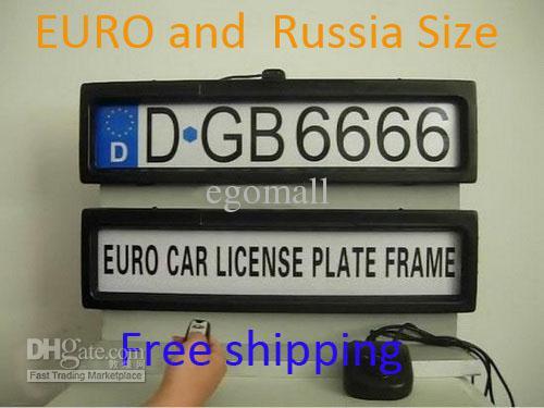 Plastic Car License Plate Frame European Remote Control Car Licence Frame Cover/Automatic Plate Privacy(EURO and Russia size)