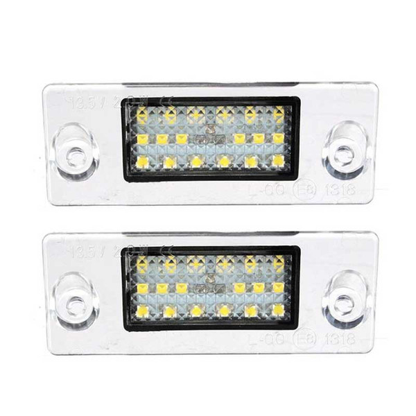 2PCS 18SMD LED License Plate Lights Lamp for A4 A3 Number plate lights lamp Car-styling