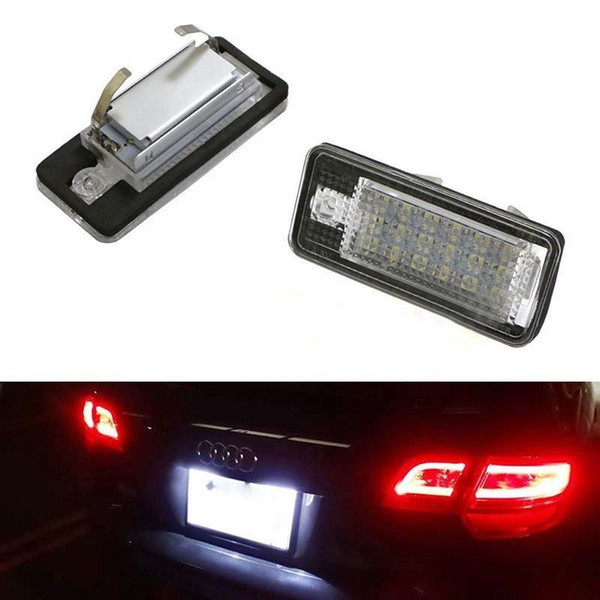 2Pcs 18 LED Error Free License Plate Light Lamp For Audi A3 A4 B6 B7 A6 A8 Q7 A5