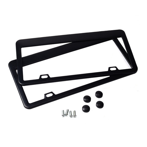 2pcs Stainless Steel License Plate Frame Tag Cover Holder For Auto Truck Vehicles Only For American Canada Car