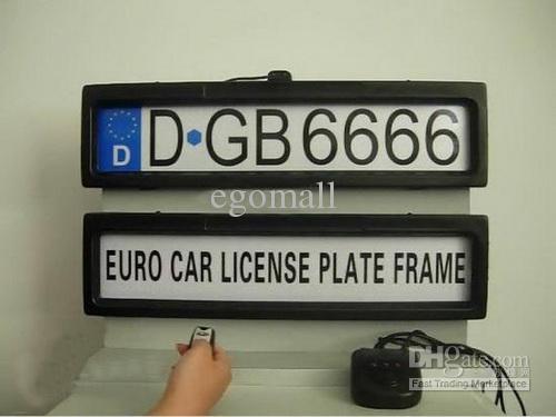 Plastic Steath Remote Auto Car Licence Plate Holder Car license Plate Frame (EURO and Russia size) H370