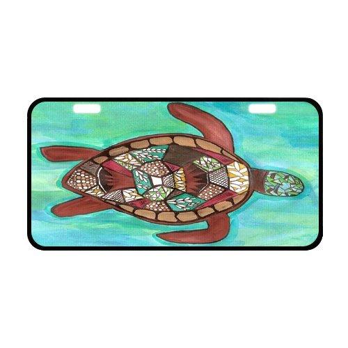 Personalized Sea Turtle Art Strong And Durable Aluminum Car License Plate 11.8