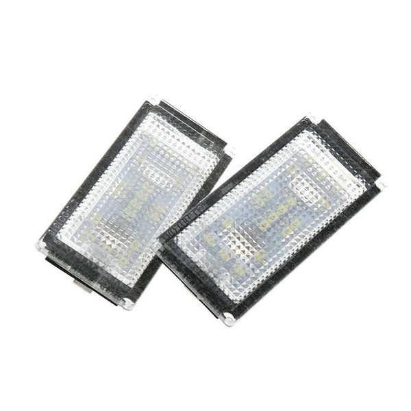 2PCS Error Free 18SMD LED License Plate Lights Lamp for E65 E66 Saloon 2001-2008 Number Plate Lights Lamp Car-styling