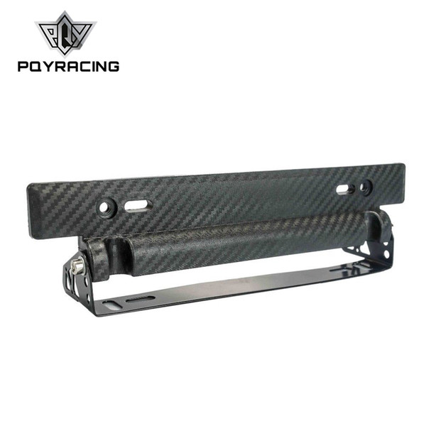 PQY - 30MM LENGTH Adjustable Carbon Fiber Look Bumber Plate , License plate frame PQY-LPF12