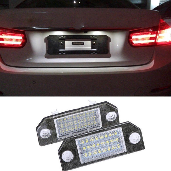 2pcs Car License Plate Lights LED Lamps for Ford Focus C-MAX 03-10 MK2 03-08 Free shipping