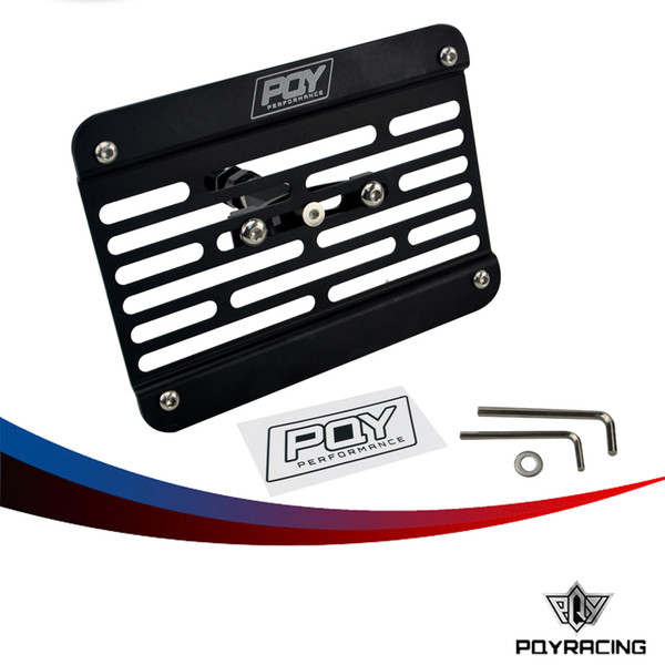 PQY RACING - Multi Angle Tow Hook Mount PQY License Plate For BMW E 2008-2012 with PQY Sticker PQY-LPF06