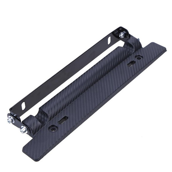 Universal Adjustable Car Number License Plate Frame Holder Car-styling Carbon Fiber Mount Bracket 320 X 60 X 45mm