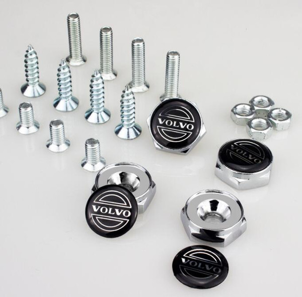 High Quality Auto Stainless steel Car License Plate Bolts Frame Chrome Screws Volvo for Volvo [More Logo avaialbel] Car accessories