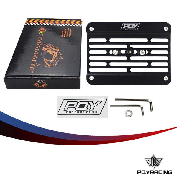 PQY RACING - Multi Angle Tow Hook Mount PQY License Plate For GOLF 2010-2014 with PQY Sticker+BOX PQY-LPF07