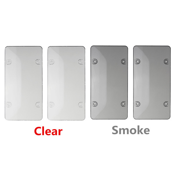 2pcs Universal Carbon Fiber waterproof Clear Smoke License Plate Frame Cover Bug Shield Tag Protector Car Truck RV