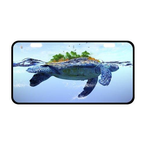 New Arrival! Funny Cute Turtle Strong And Durable Aluminum Car License Plate 11.8