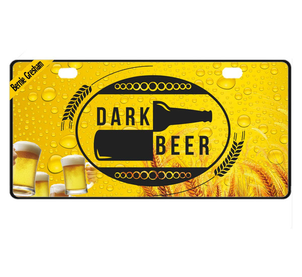 Bernie Gresham License Plate Cover GOT Beer Metal License Plate Cover Decorative Car License Plate Auto Tag Sign 6x12 inch